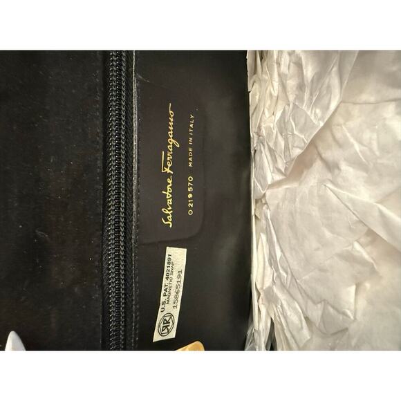 Vintage Salvatore Ferragamo Quilted Black Suede Crossbody Bag - Picture 7 of 7